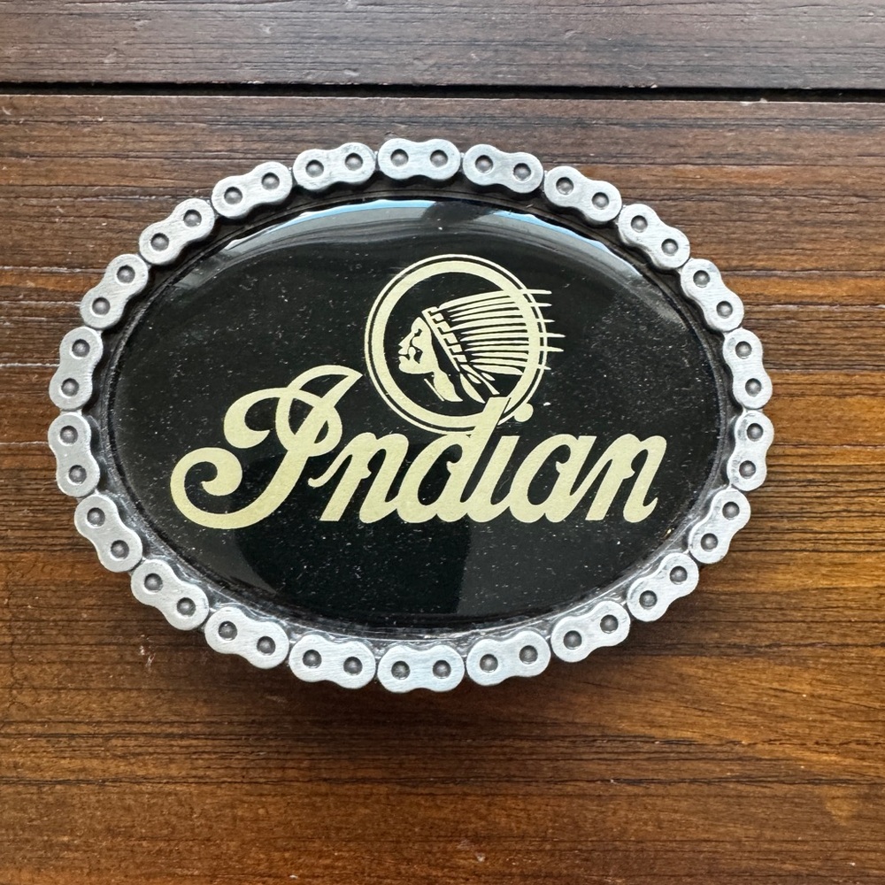 Indian Logo Oval Belt Buckle